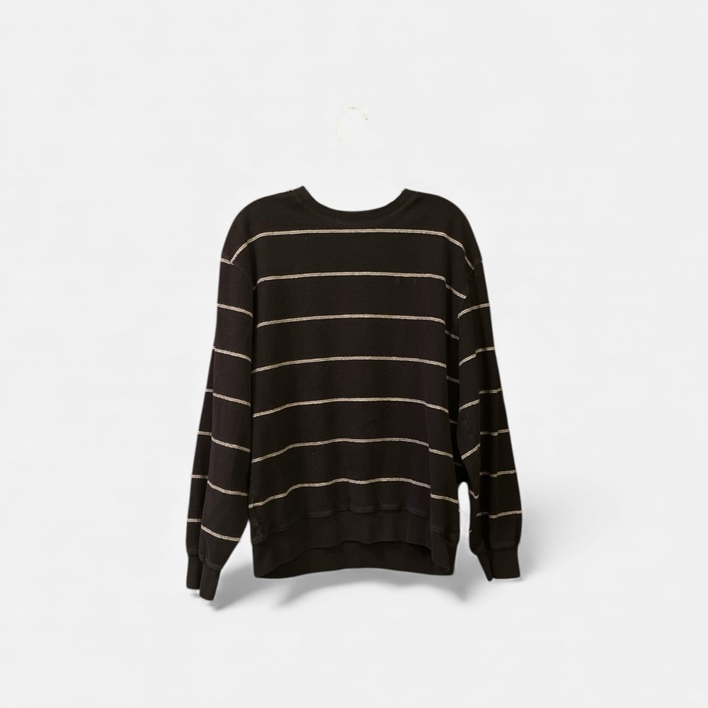 Men’s Katin Black and Cream Striped Sweater